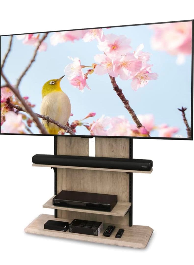 アイリスオーヤマ テレビスタンドUTS-900R-LN ライトナチュラル