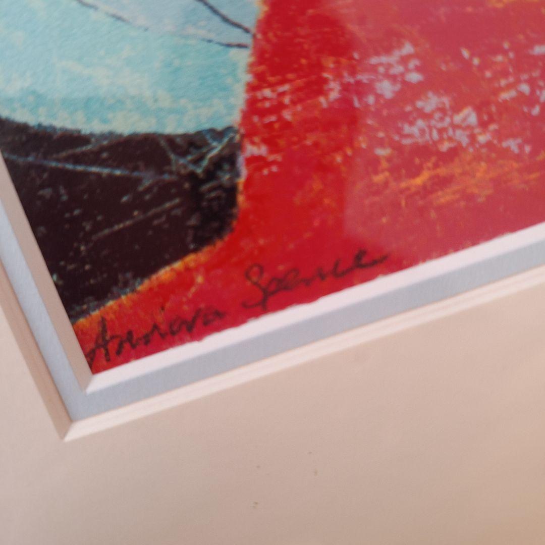 シルクスクリーン 　 スペンス「鳥の綱渡り」