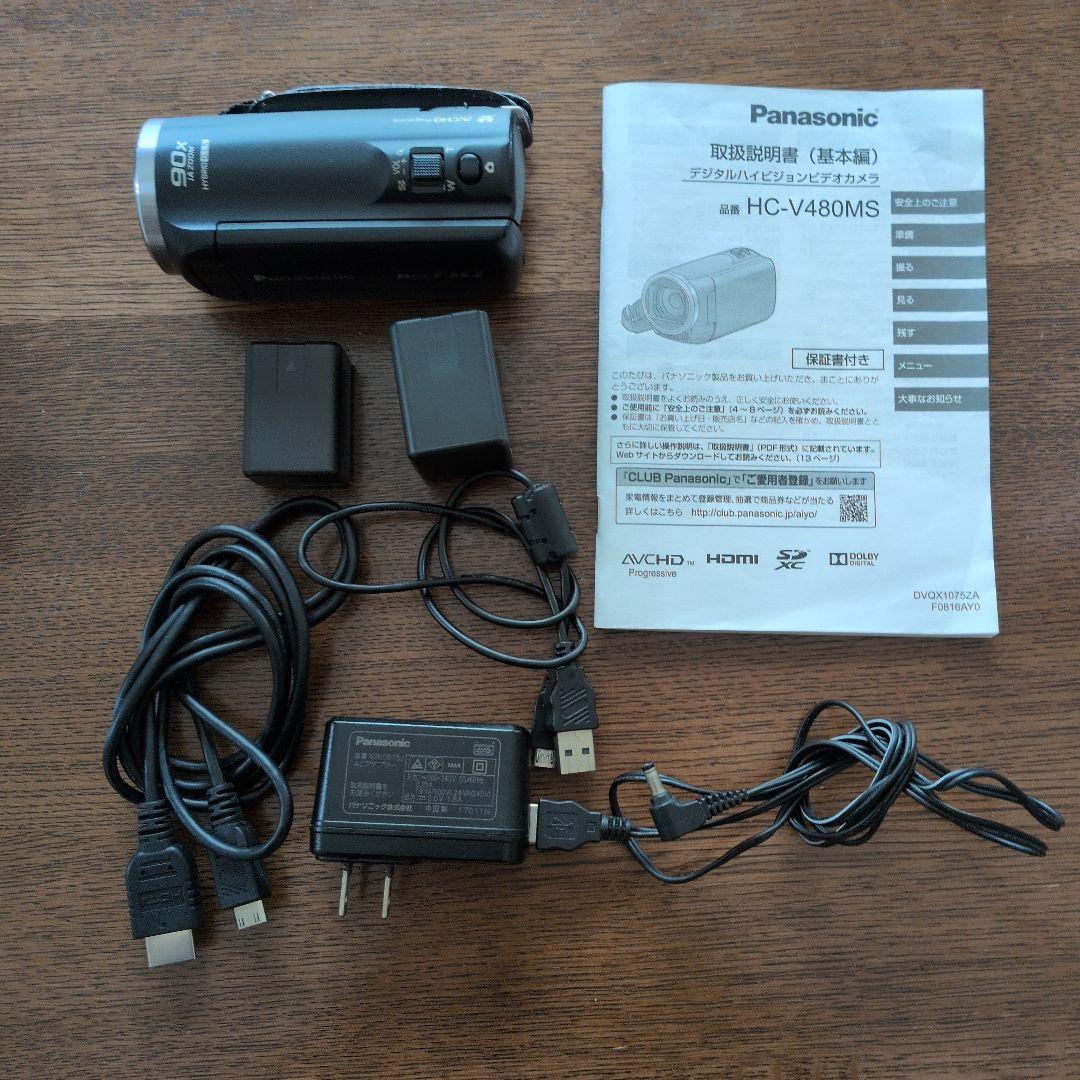 Panasonic パナ HC-V480MS FULL HD ビデオカメラ　黒
