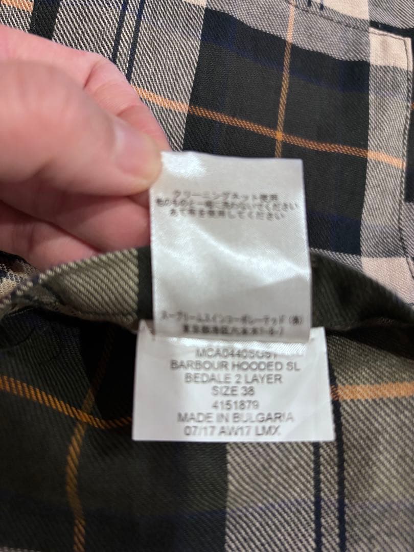 ほぼ未使用❤️Barbour フーデッドビデイルSL 2レイヤー ノンオイル38