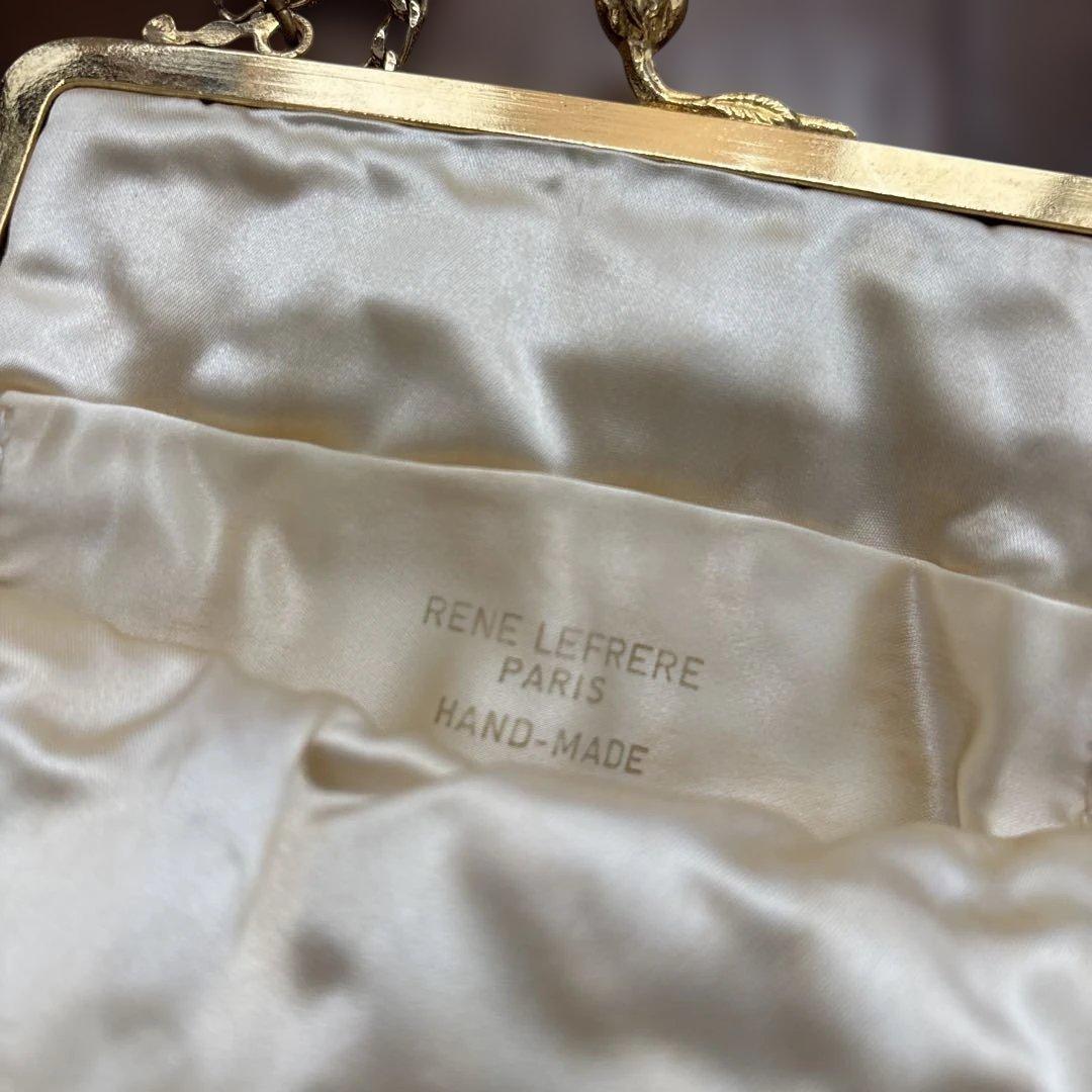 l*a様 RENE LEFREREビーズ刺繍クラッチバッグ