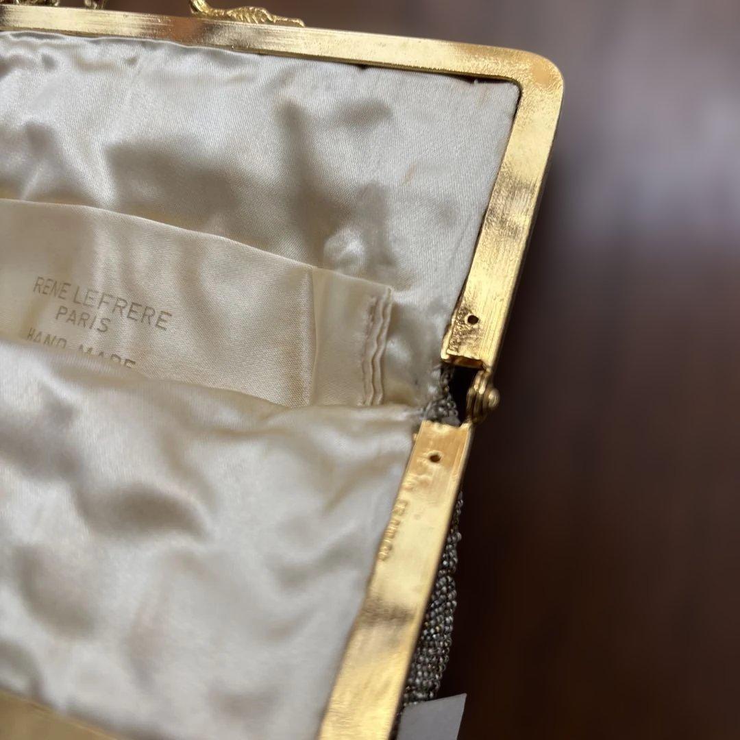 l*a様 RENE LEFREREビーズ刺繍クラッチバッグ