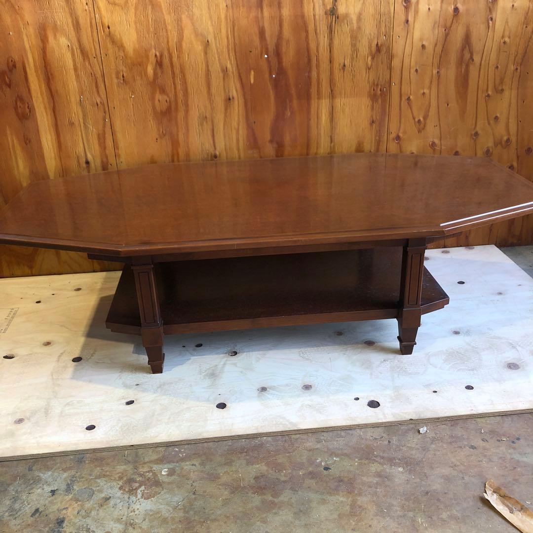 マルニ木工　八角形 木製文机　アンティーク　レトロ　ヴィンテージ　テーブル