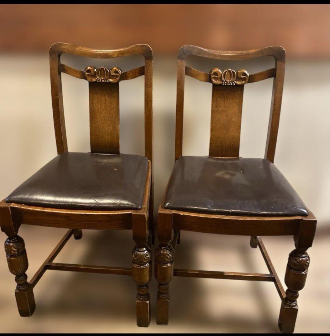 3r　アンティーク　ダイニングチェア　2脚