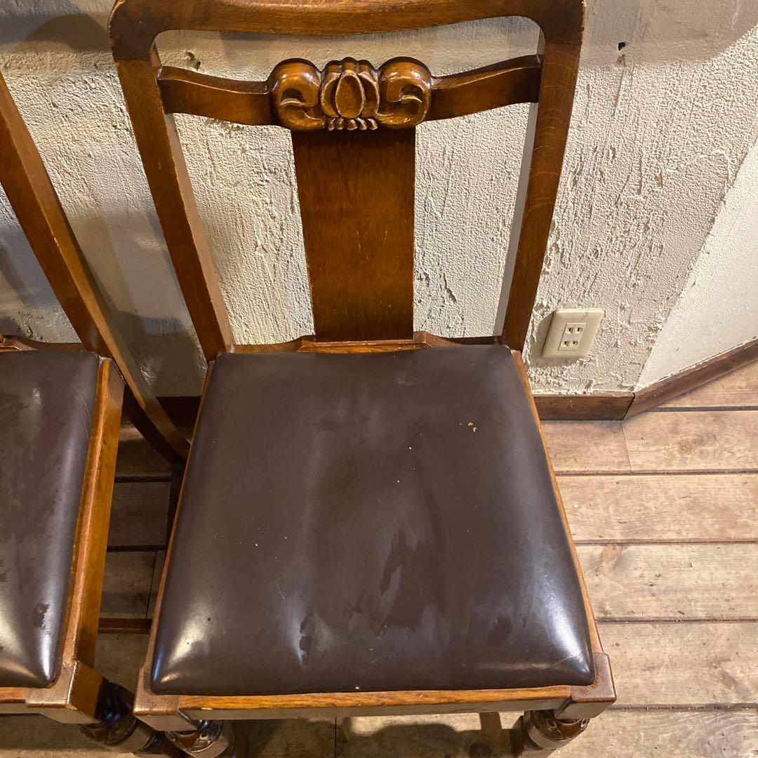 3r　アンティーク　ダイニングチェア　2脚