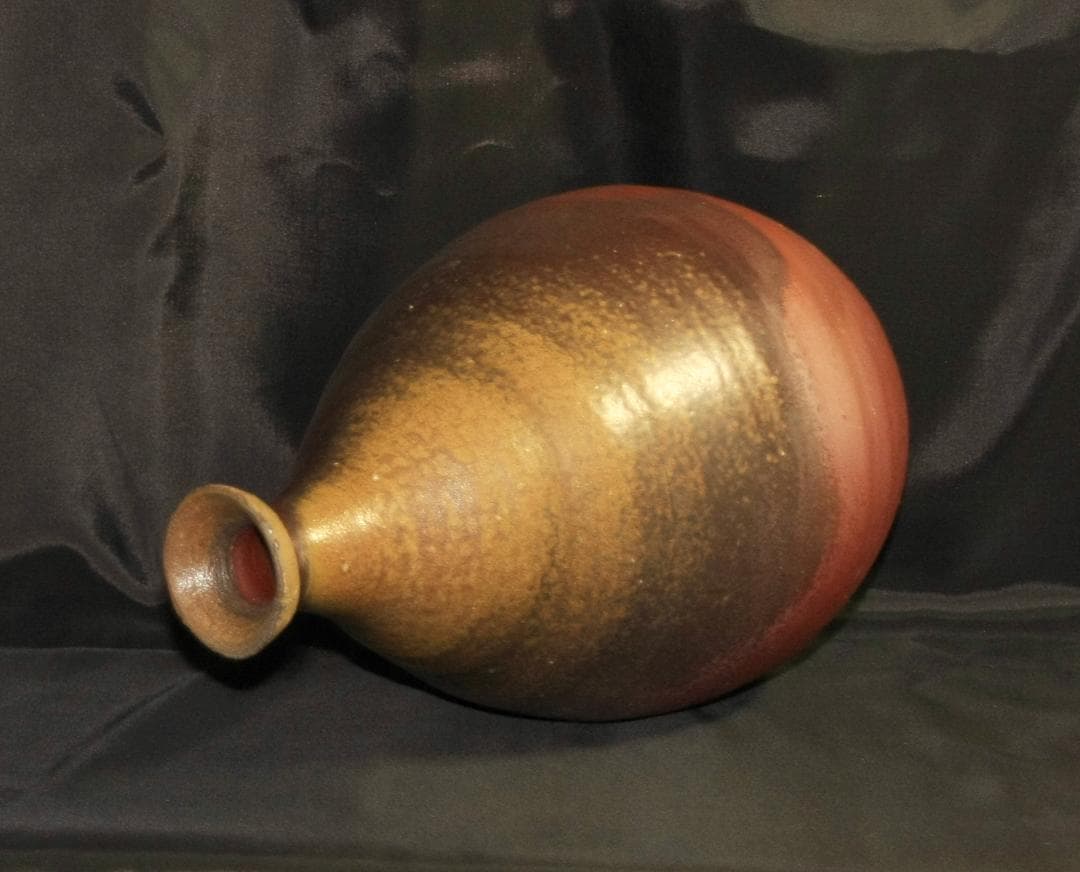 高さ26cm　浮田曙　備前大徳利花入　M65