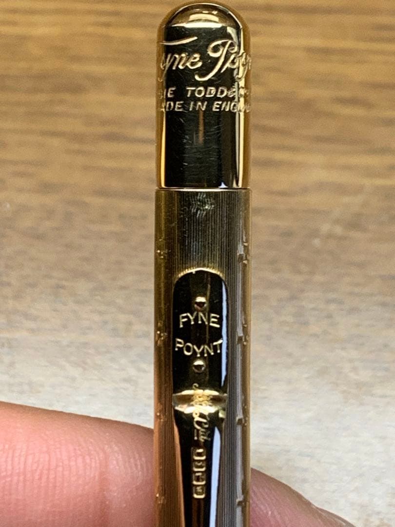 Fyne Poynt 18金製 英国製 ヴィンテージペン シャープペンシル