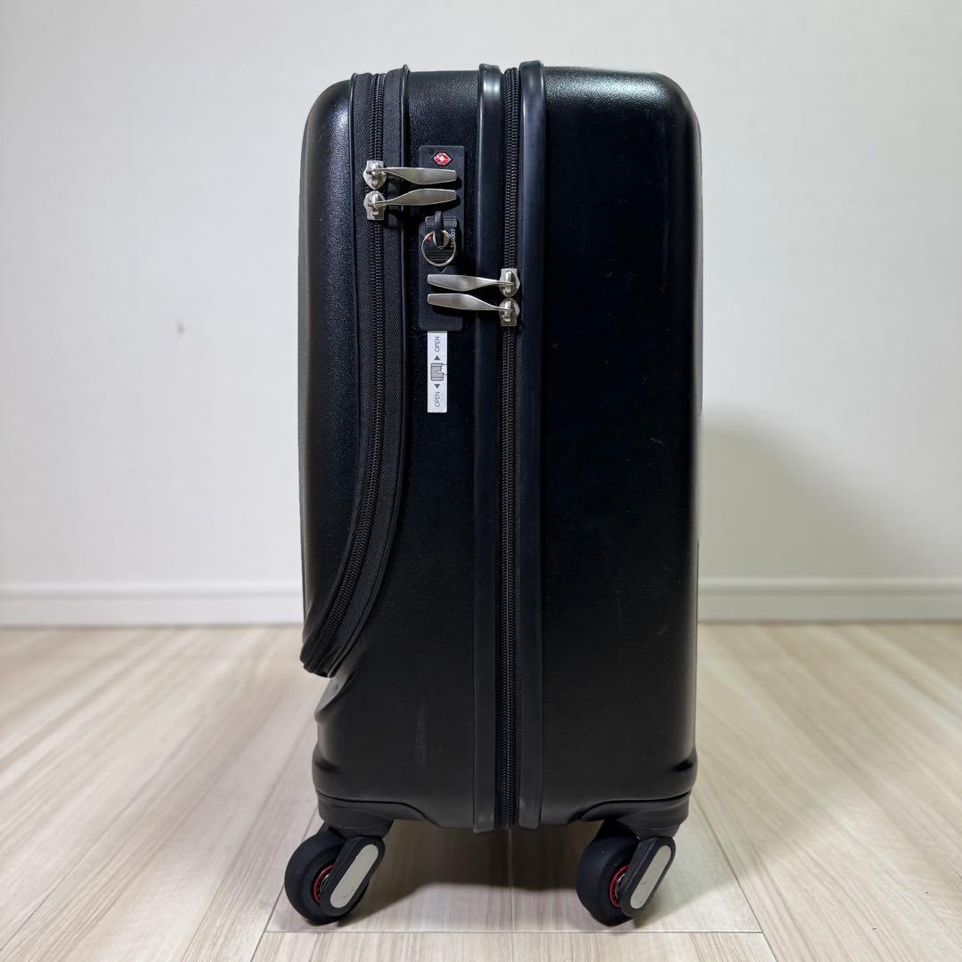 【静音/前開き】FREQUENTER CLAM 機内持込 スーツケース 34L黒