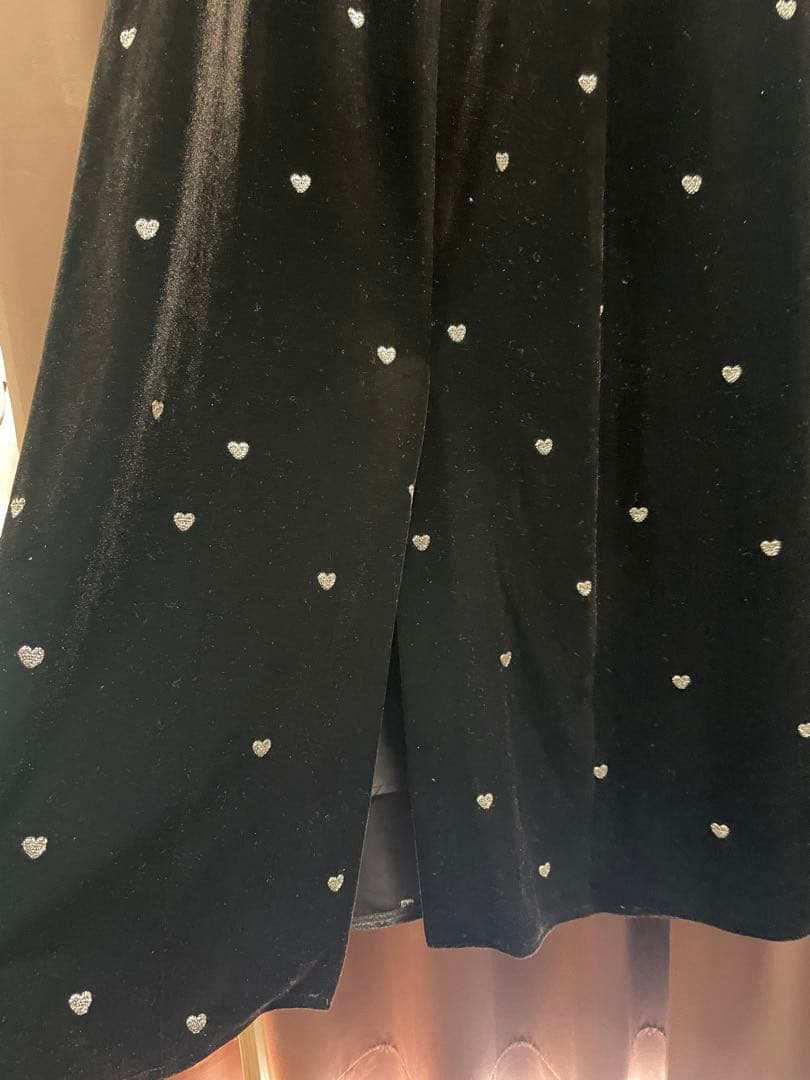 【一度のみ着用】ベロアドレス パーティー オケージョン 参列 ブラウン