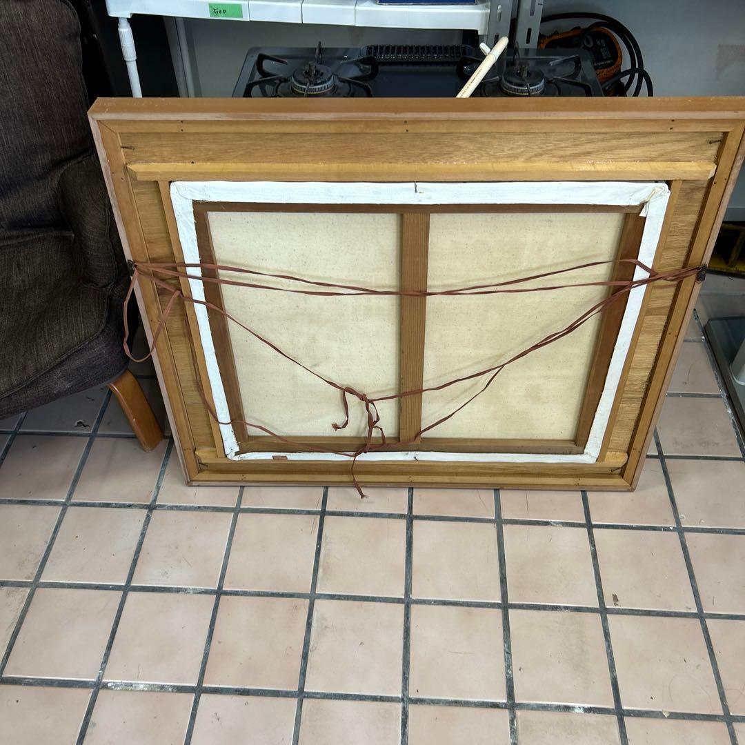 大作　　K.PERRY 油絵　風景画　公園　街並み