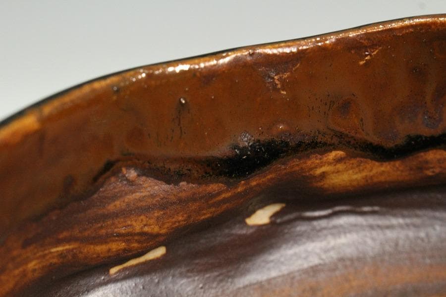 茶道具 古瀬戸 建水 名人 加藤作介造 共箱(K-A363)