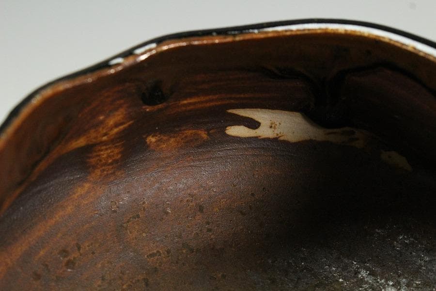 茶道具 古瀬戸 建水 名人 加藤作介造 共箱(K-A363)