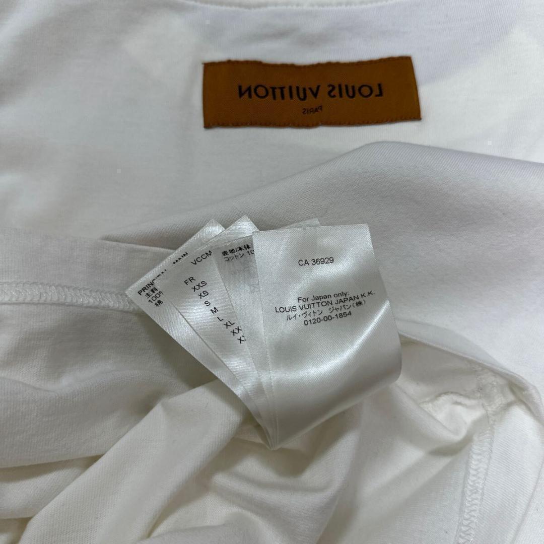 ルイヴィトン 22SS フラワーペインティング Tシャツ size M ホワイト