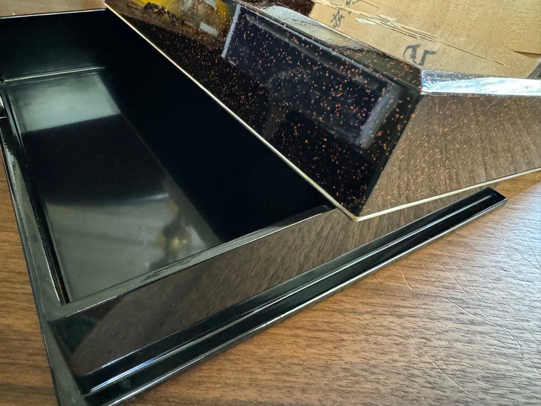 螺鈿　色紙箱　作家物