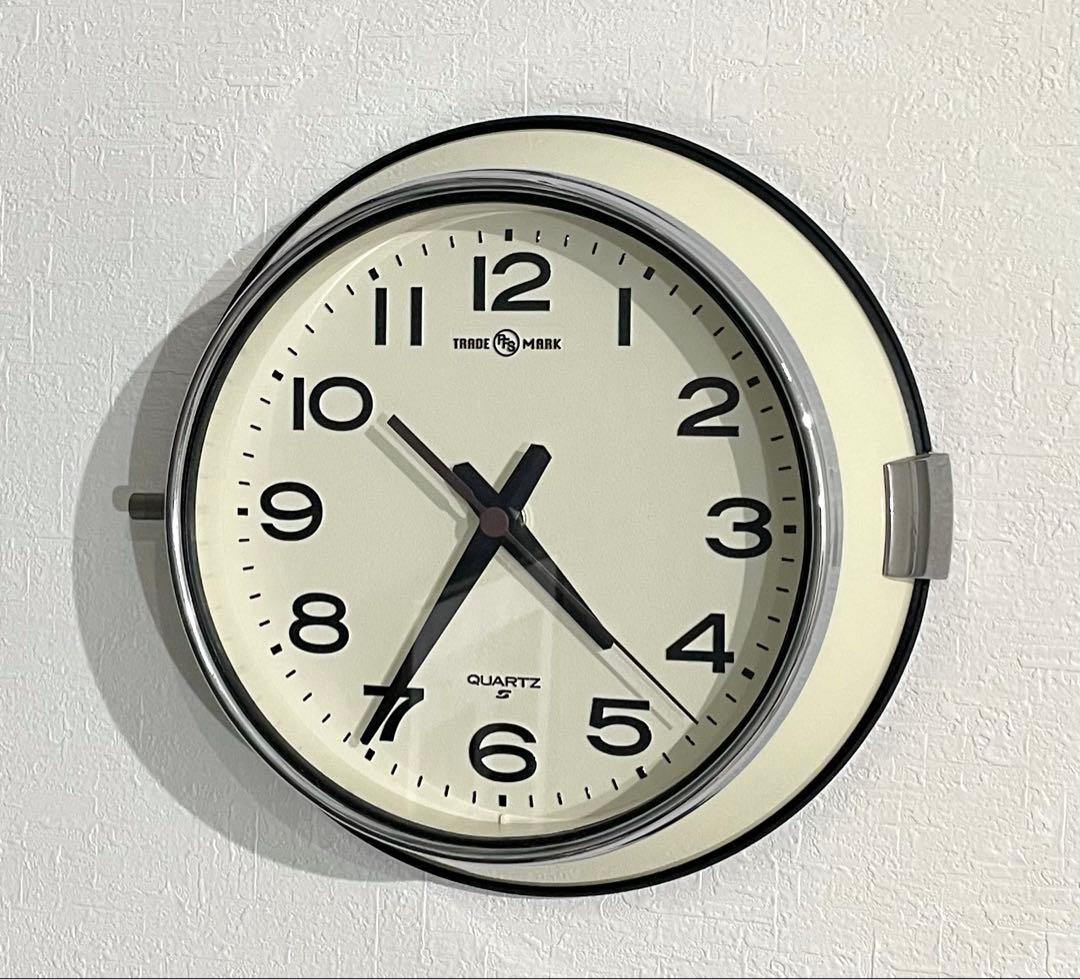 P.F.S.別注 SEIKOクロック バス時計 アイボリー