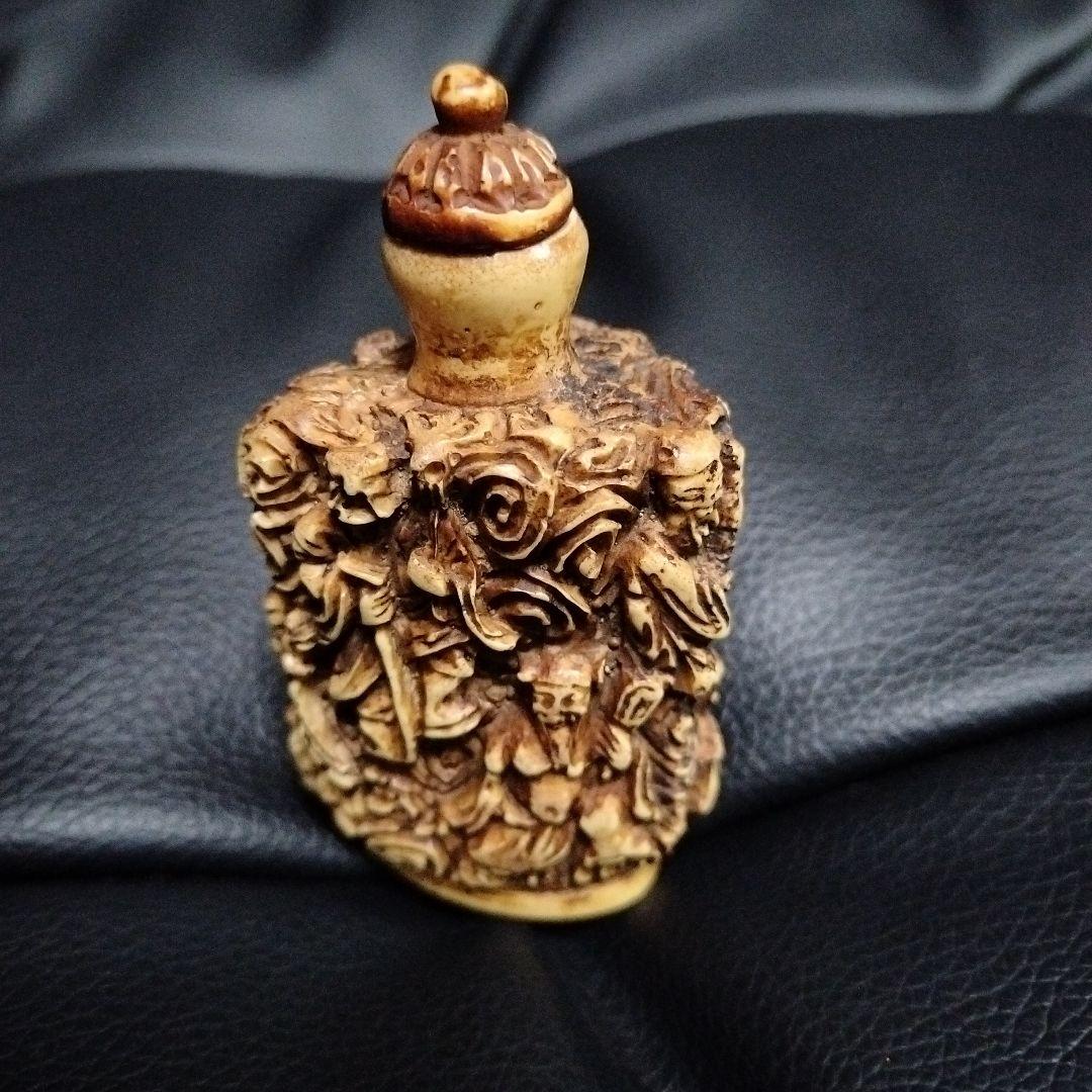 鼻煙壺 象牙風 古美術 骨董 アンティーク 中国 嗅ぎたばこ入れ