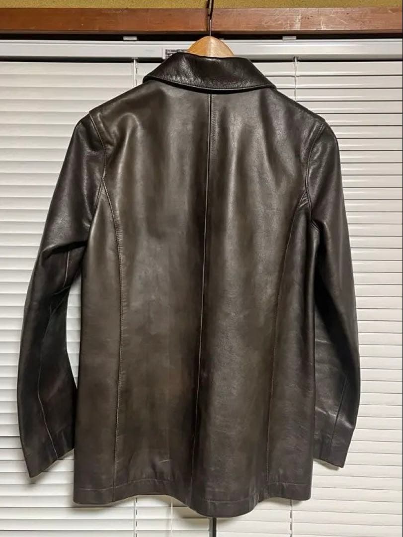 【さや様】A.P.C. ダークブラウン シングルライダース レザージャケット