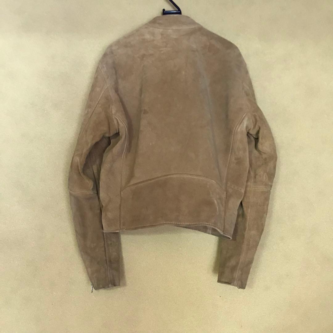 vanson バンソンキャメルスエード ライダースジャケット 38(M)
