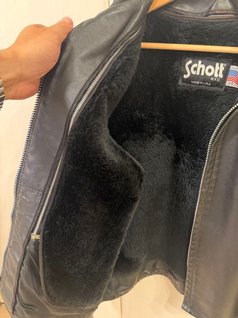 Schott レザー シングルライダースジャケット
