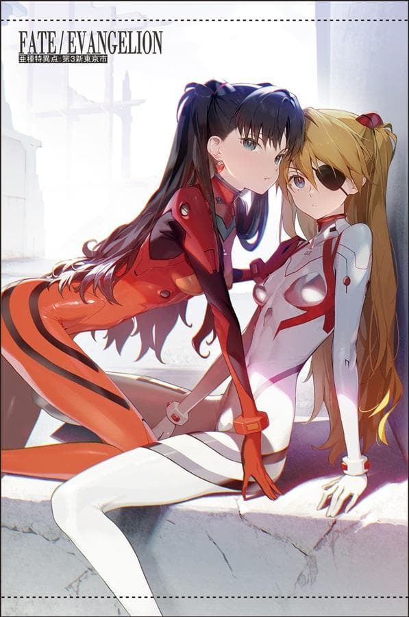 火星第13区　Fate/EVANGELION　凛&アスカ　B2　タペストリー