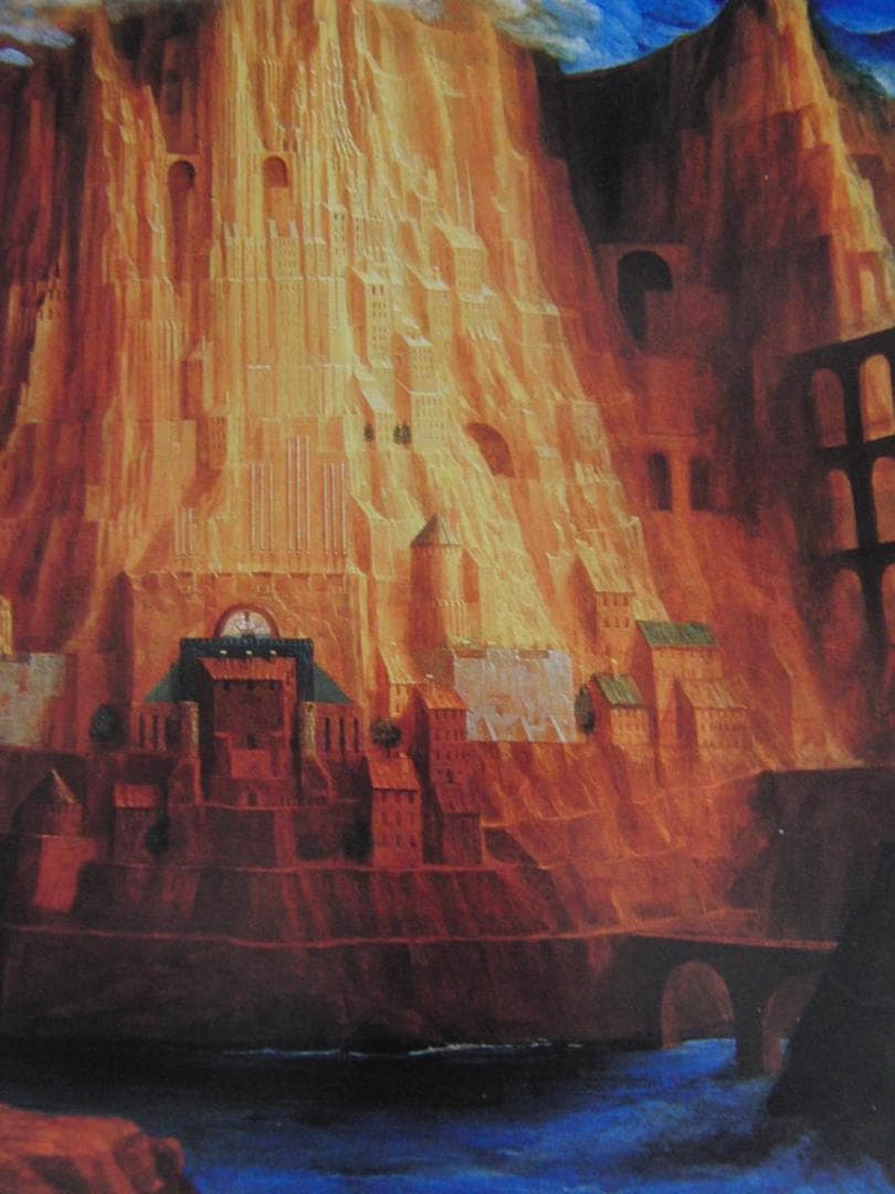 北澤茂夫、【私の街】、希少な額装用画集より、新品額装付、状態良好