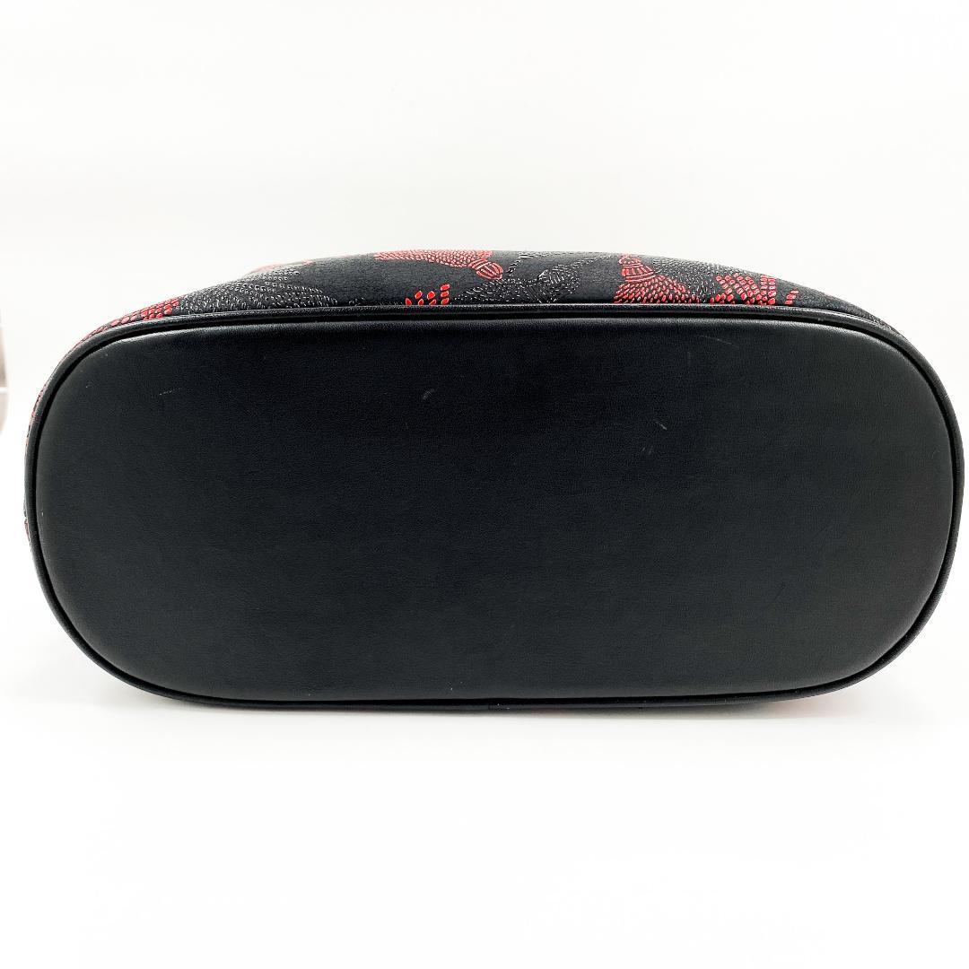 印傳屋 INDEN-YA ベネッセージ 房柄 ハンドバッグ 甲州印伝 鹿革