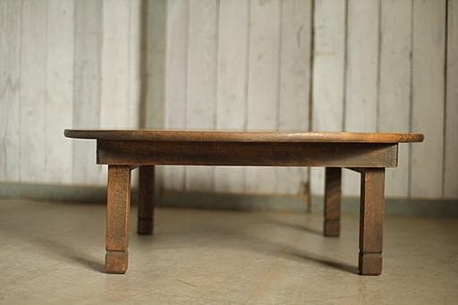 雰囲気の良い古い木製丸テーブル　ちゃぶ台　天然木　古家具　古民家　古道具