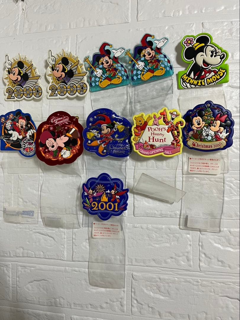 Disney ミッキー ミニー クリップ式マグネットセット