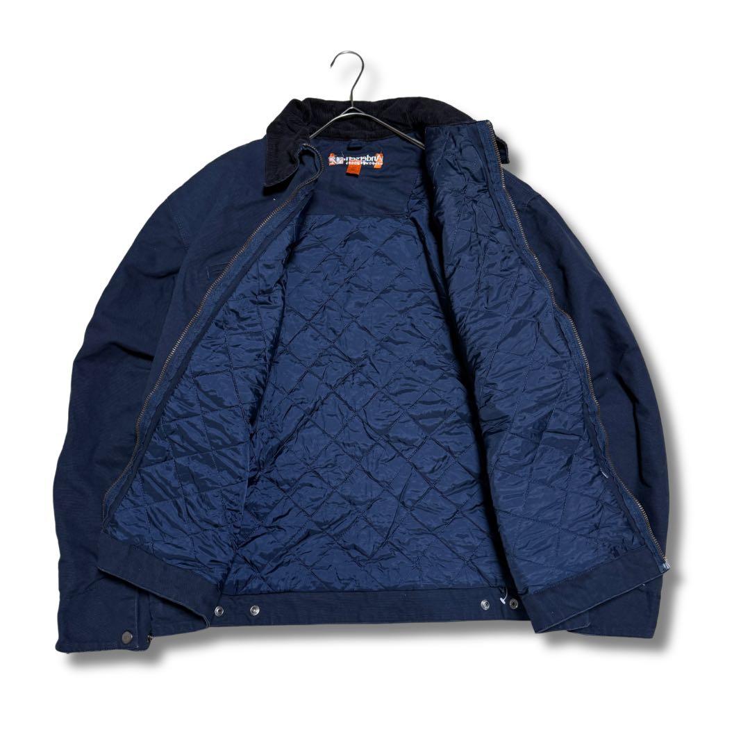 00s 企業ロゴダックジャケット 短丈 フェード デトロイト US古着