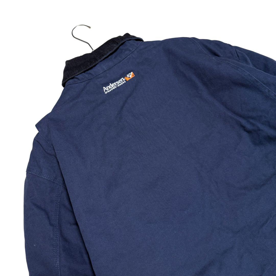 00s 企業ロゴダックジャケット 短丈 フェード デトロイト US古着