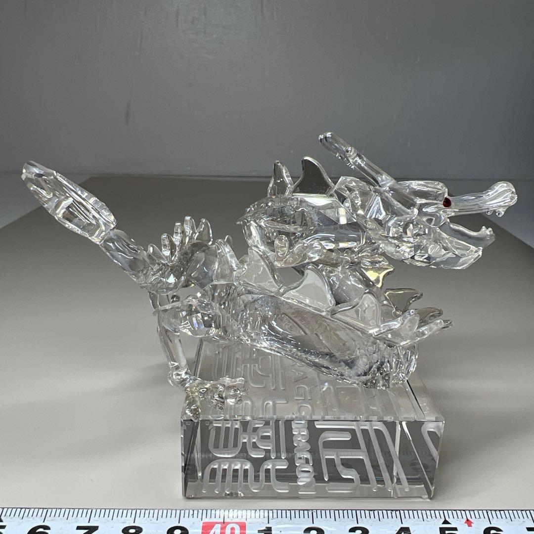 スワロフスキー　ドラゴン置物(金) 共箱　幅約12㎝　東な7-0606☆1F