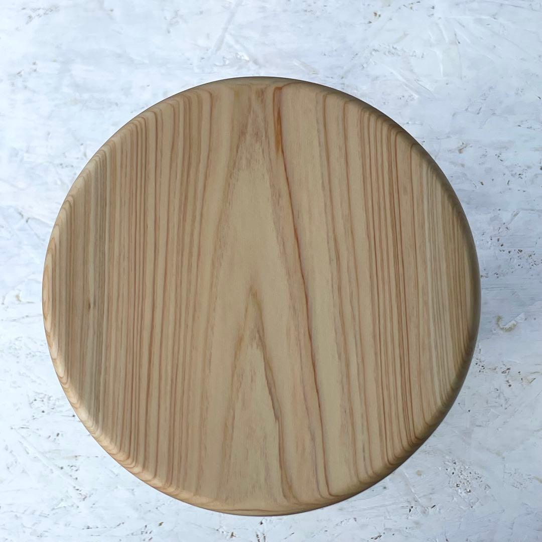 Tatsuya　3脚のうち2脚　国産ひのき　カウンターチェアー　丸椅子