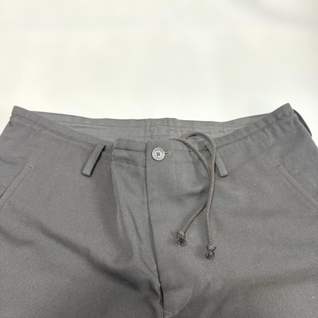 YohjiYamamotoブラックサルエルパンツ ドローストリング付き