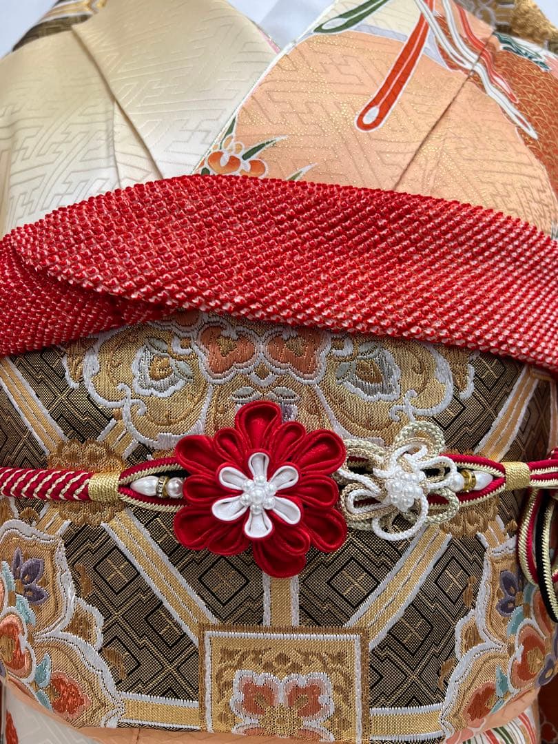 振り袖　フルセット　別誂長襦袢　成人式　金彩加工　刺繍入り　振り柄有り678