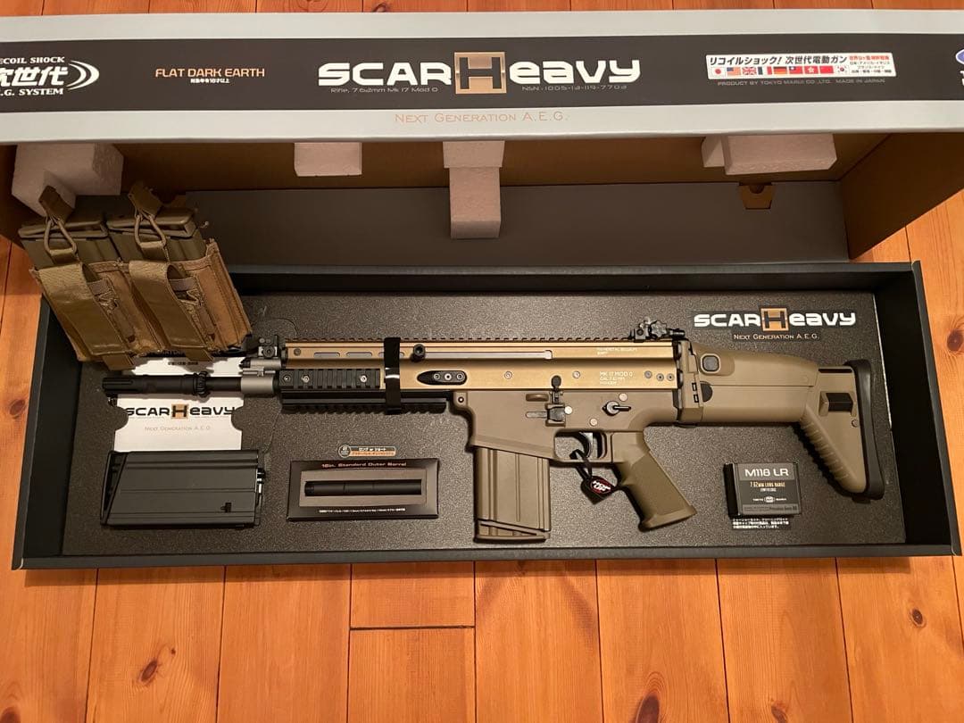 東京マルイ 次世代電動ガン SCAR-H FDE 純正マガジン マグポーチ