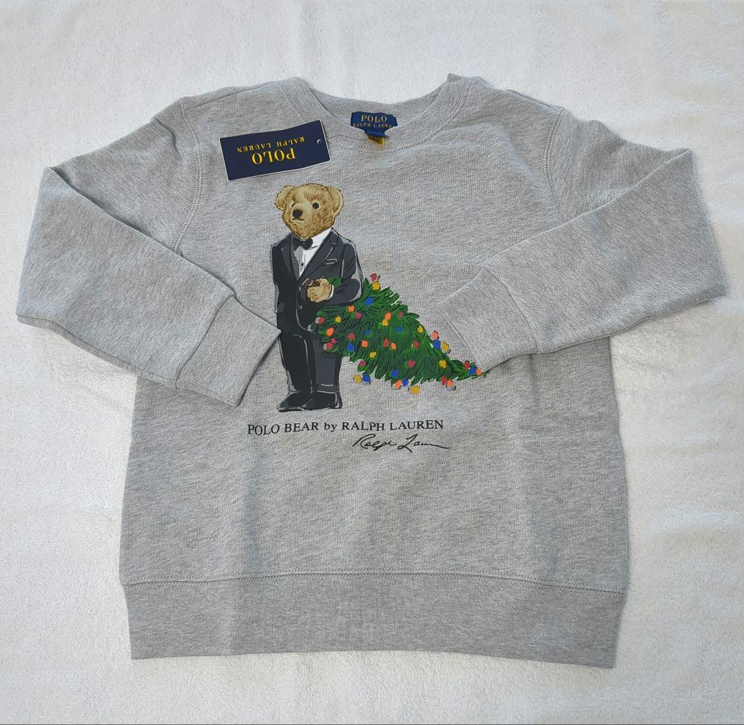 新品 ラルフローレン ポロベア トレーナー グレー 120