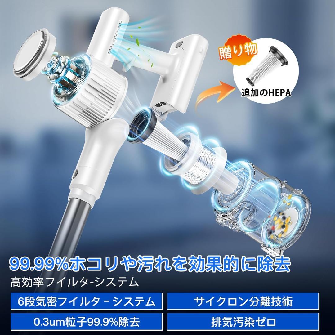 【新品未使用】コードレス掃除機　65Kpa超強力吸引＆50分連続稼働