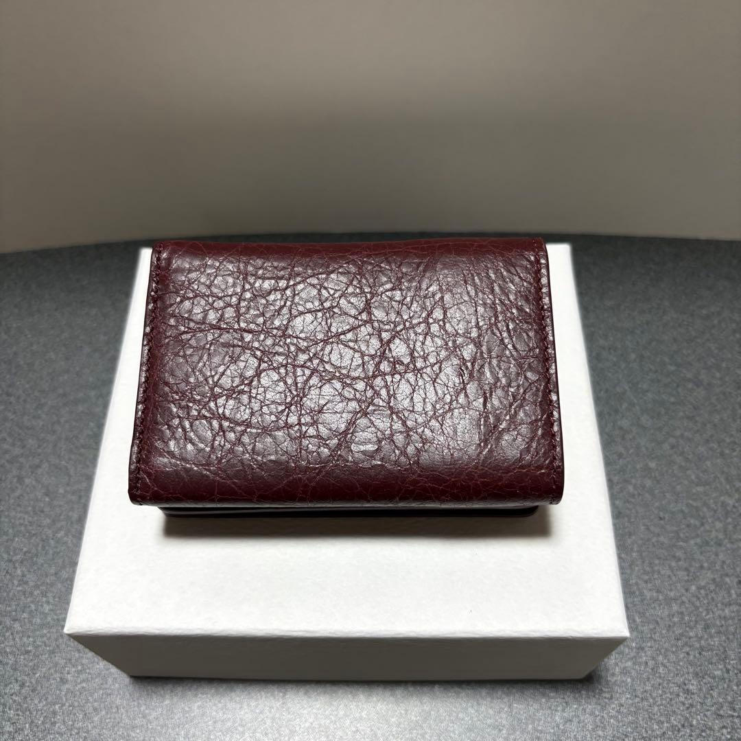 BALENCIAGA バーガンディ 三つ折り財布