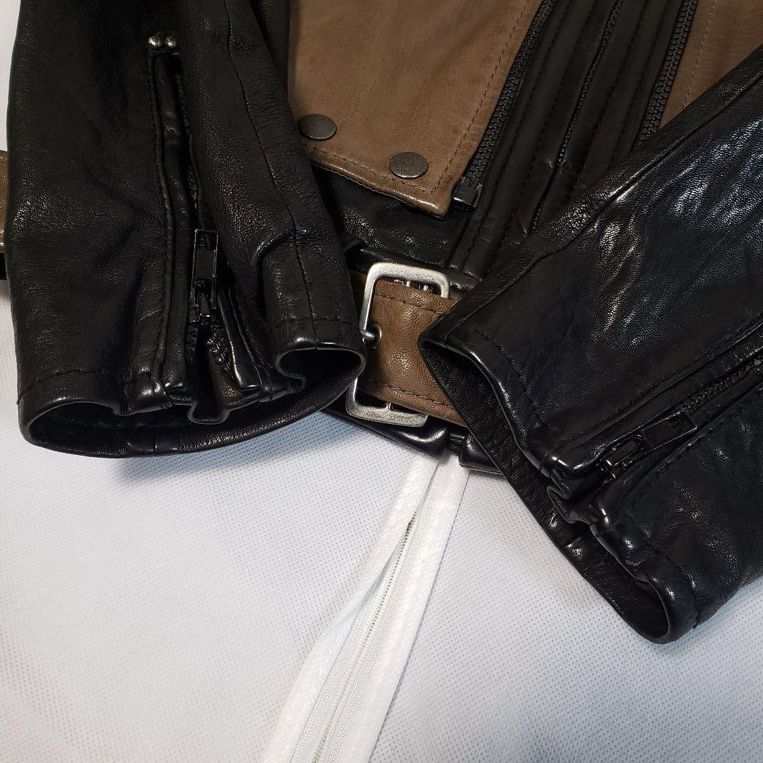 DIESEL ディーゼル レザーライダースジャケット 2way Mサイズ
