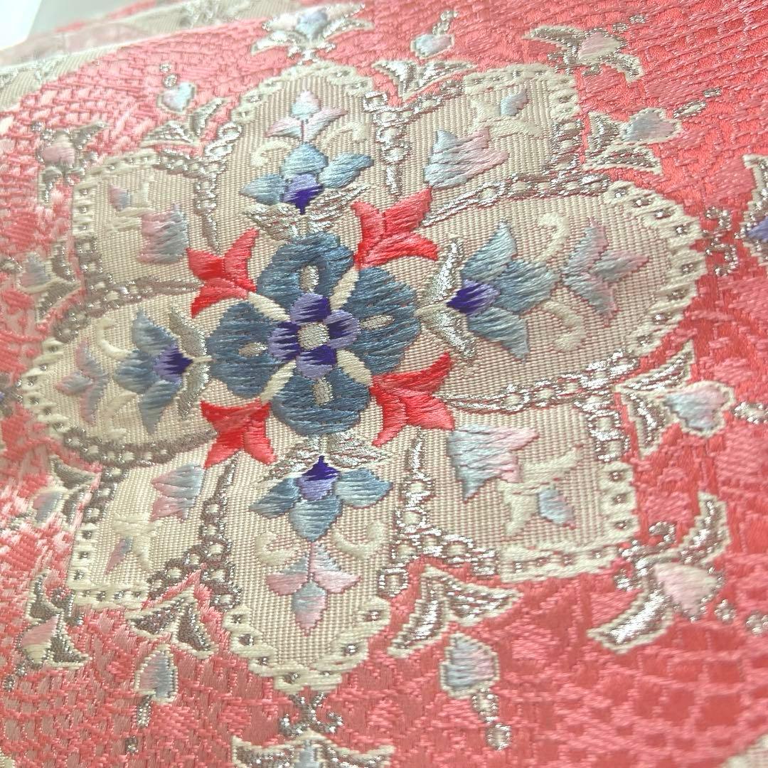 456 振袖フルセット 正絹 紺 青 ブルー ピンク 桃 金彩 暈し染め 華やか