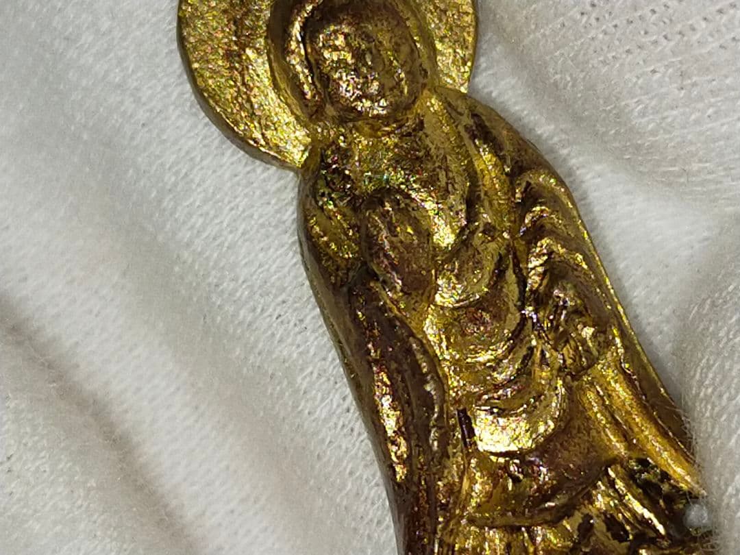 ♥本尊　釈迦像　豆仏　５体　展示台　共箱付き　お釈迦様　仏像　観音様　骨董