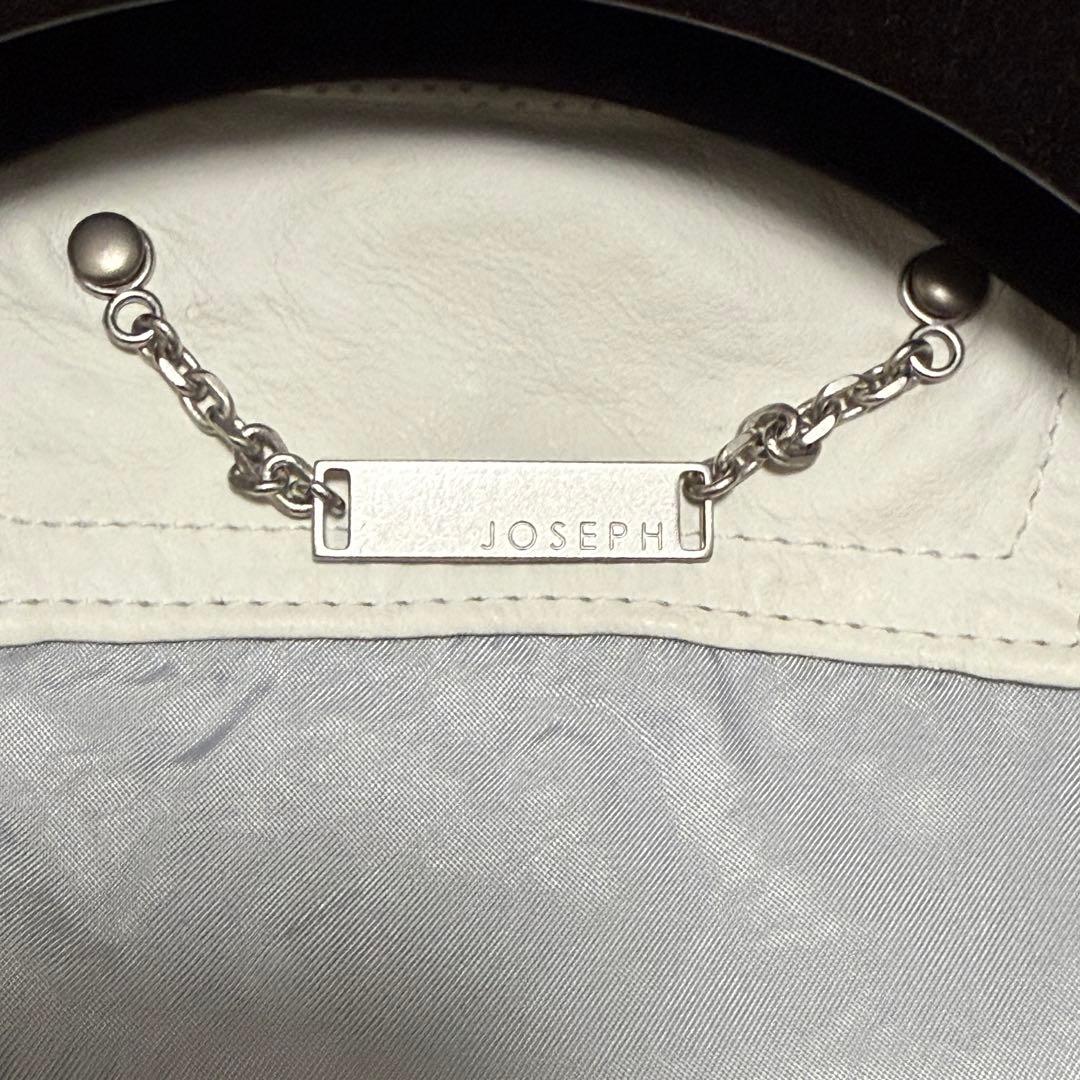 ✨高級 ラムレザー✨ ジョセフオム シングルライダース ホワイト ドッキング