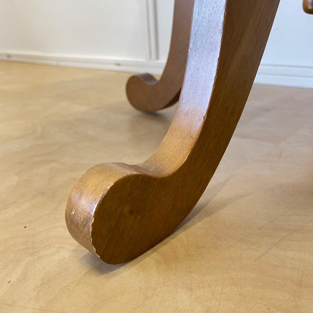 アンティーク調 丸テーブル サイドテーブル カフェテーブル 台 猫脚 木製