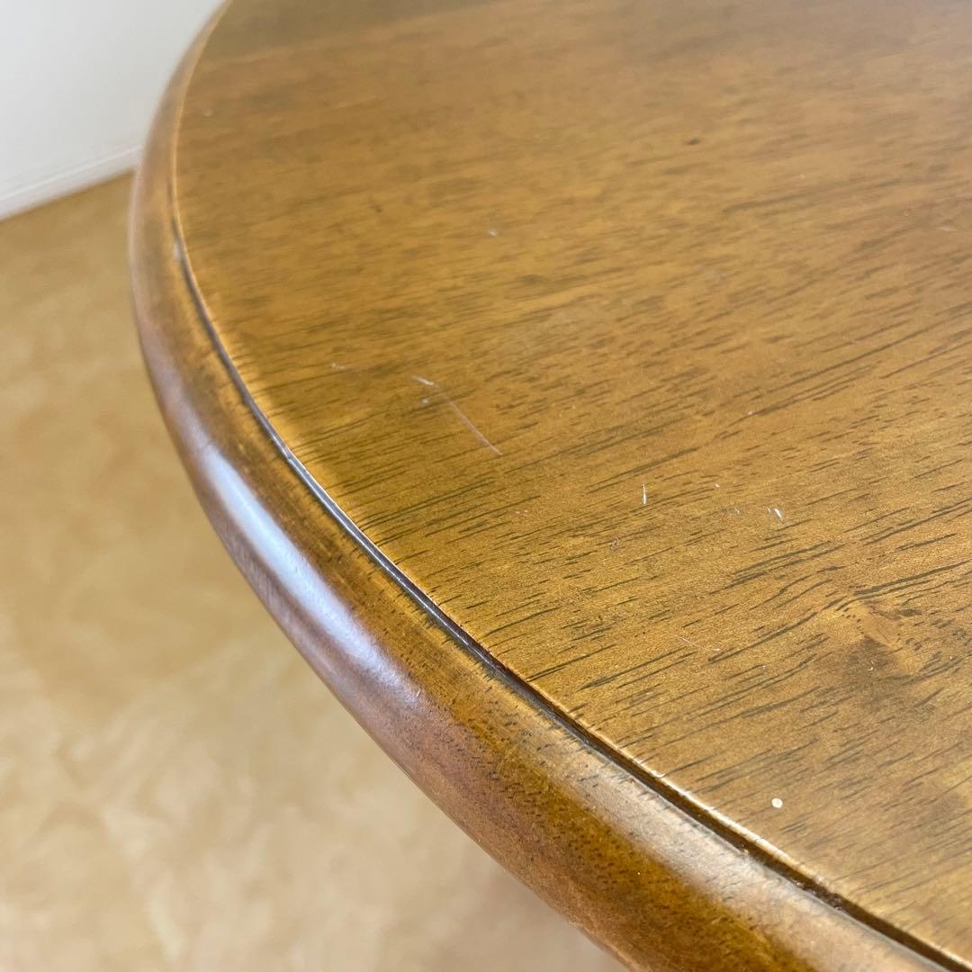 アンティーク調 丸テーブル サイドテーブル カフェテーブル 台 猫脚 木製