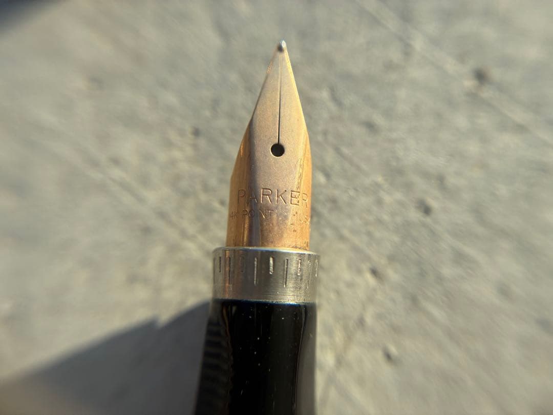 PARKER パーカー 万年筆 スターリングシルバー 14K ケース　レトロ