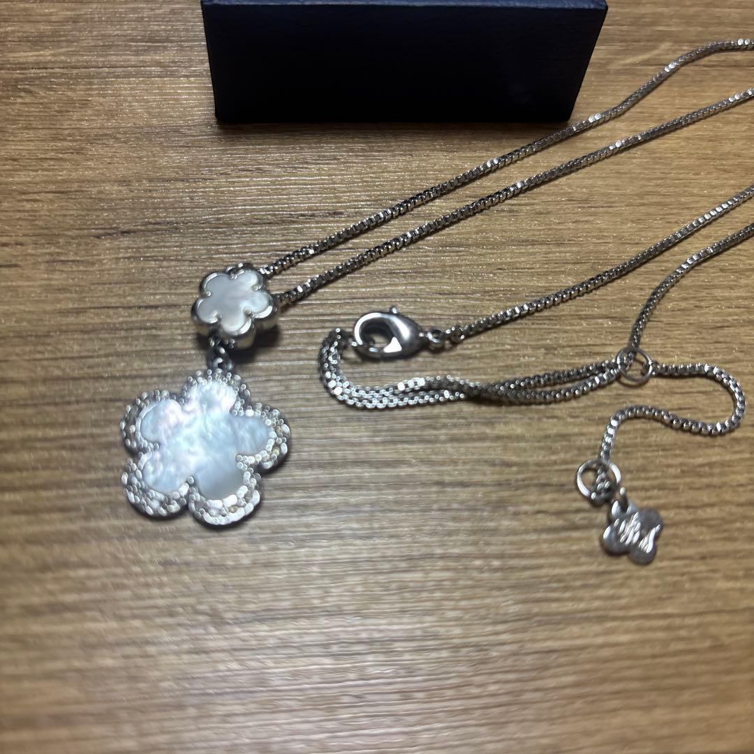 シルバー 花形 ピアス＆ネックレス セット