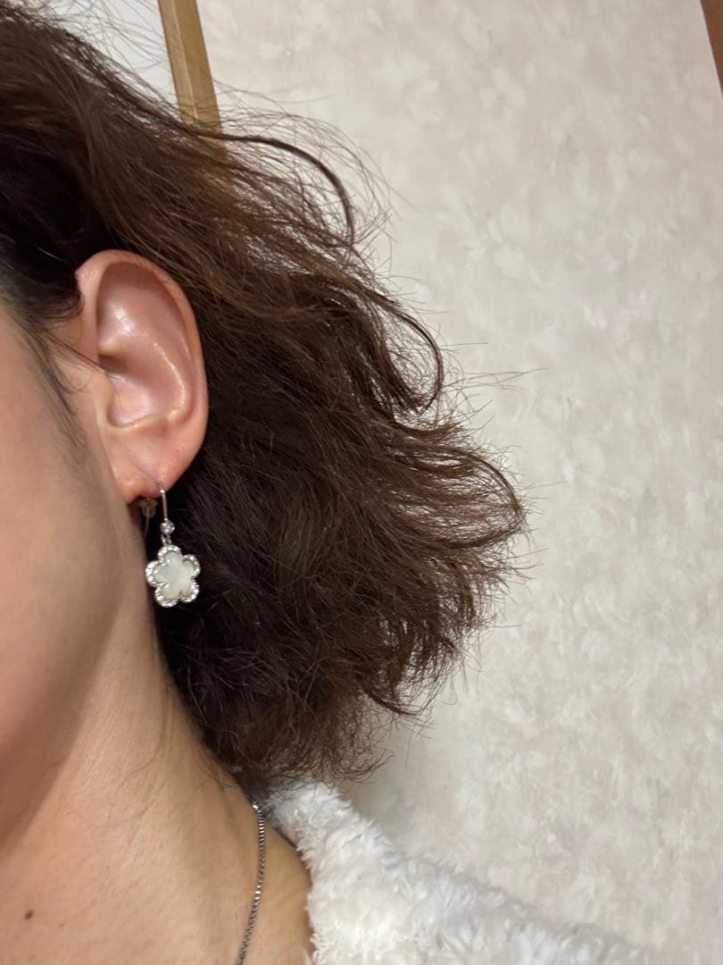 シルバー 花形 ピアス＆ネックレス セット