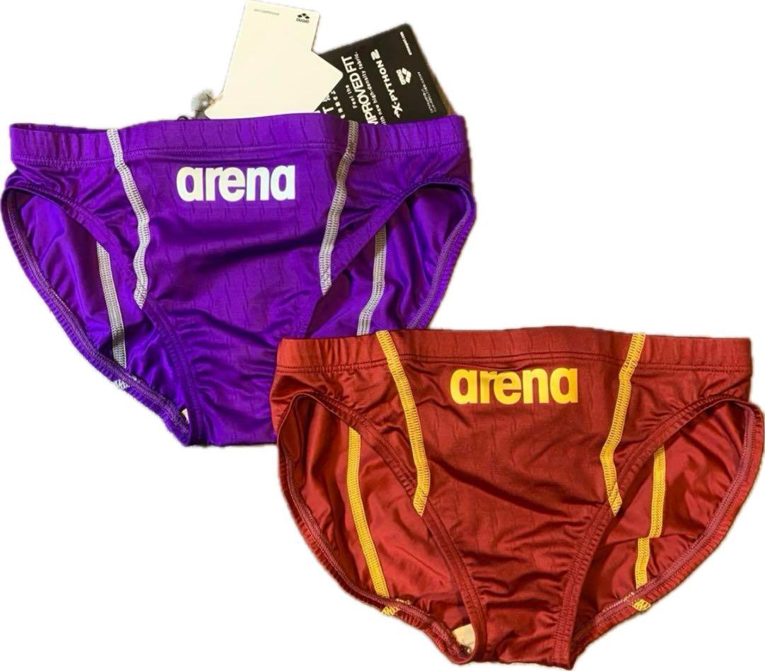 arena 競泳水着 競パンARN-7023M 紫・赤 Mサイズ おまけ付き