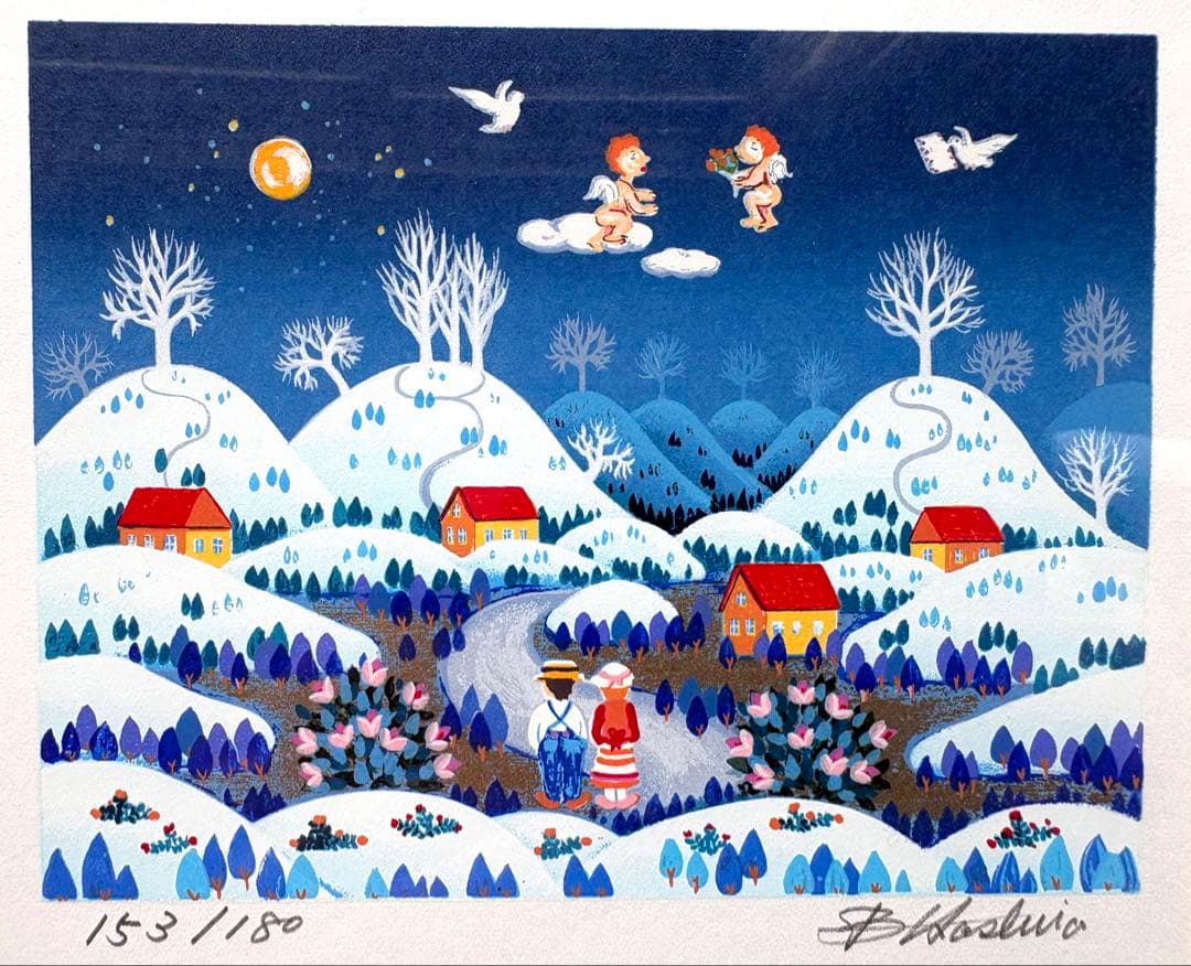 ビンカシワ　シルクスクリーン版画 2枚組セット ‼️希少価値❗️美品❗️