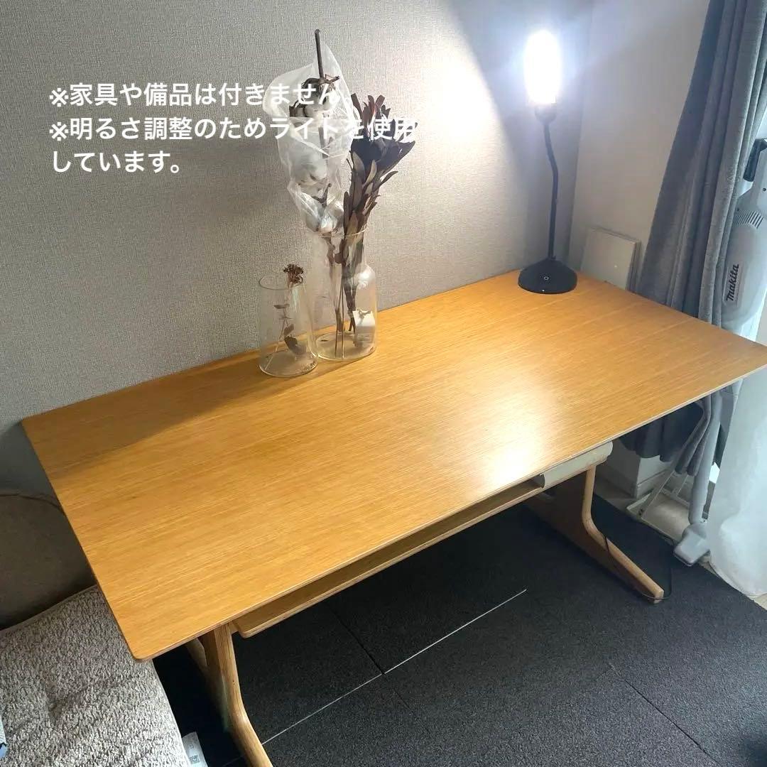 【完成形】無印良品 リビングでもダイニングでもつかえるテーブル　オーク材